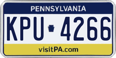 PA license plate KPU4266