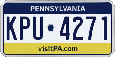 PA license plate KPU4271