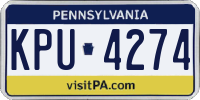 PA license plate KPU4274