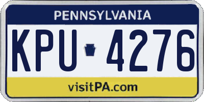 PA license plate KPU4276