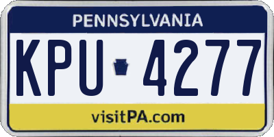 PA license plate KPU4277