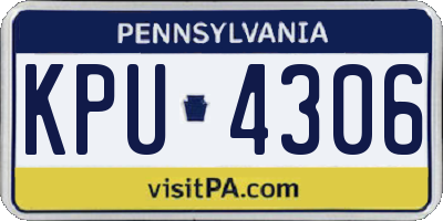 PA license plate KPU4306