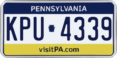 PA license plate KPU4339