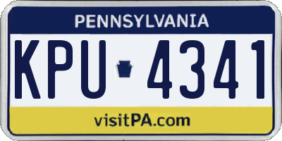 PA license plate KPU4341
