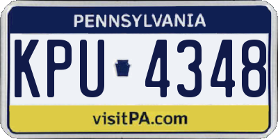 PA license plate KPU4348