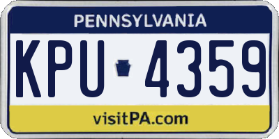 PA license plate KPU4359