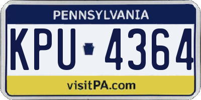 PA license plate KPU4364