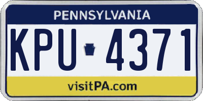 PA license plate KPU4371