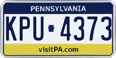 PA license plate KPU4373