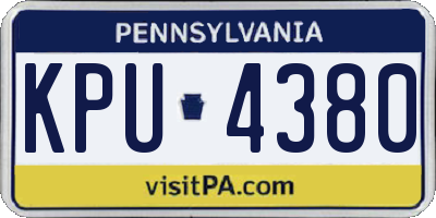 PA license plate KPU4380