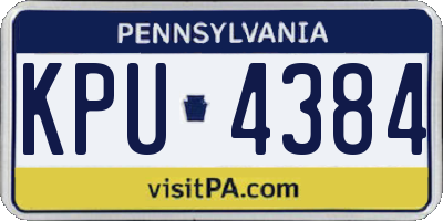 PA license plate KPU4384