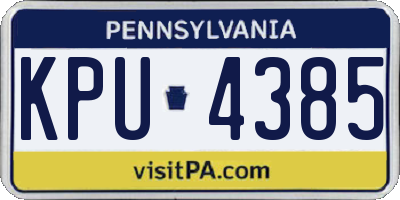 PA license plate KPU4385