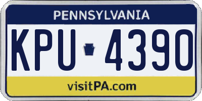 PA license plate KPU4390