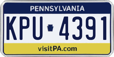 PA license plate KPU4391