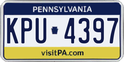 PA license plate KPU4397