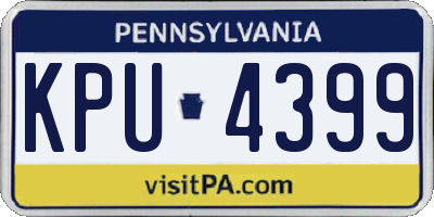 PA license plate KPU4399