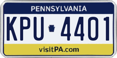 PA license plate KPU4401