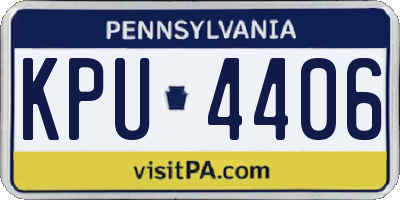 PA license plate KPU4406