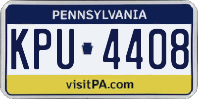 PA license plate KPU4408