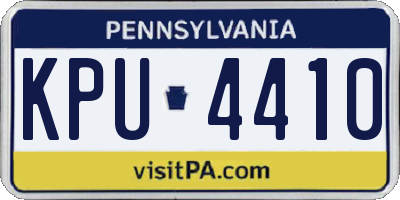 PA license plate KPU4410