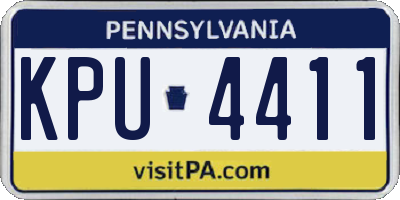 PA license plate KPU4411