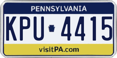 PA license plate KPU4415