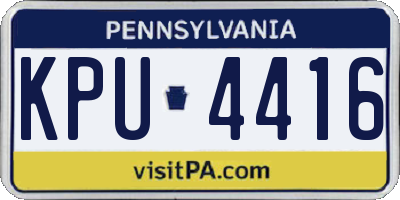 PA license plate KPU4416