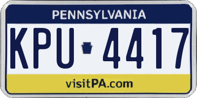 PA license plate KPU4417