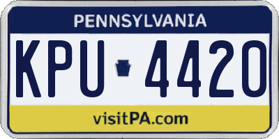 PA license plate KPU4420