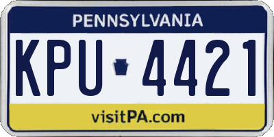 PA license plate KPU4421