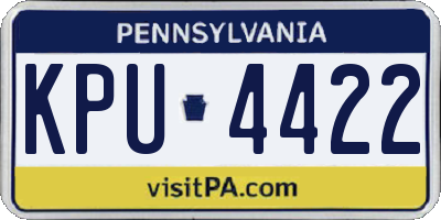 PA license plate KPU4422