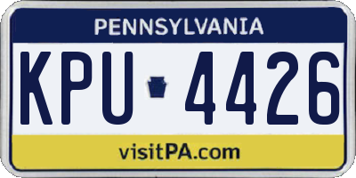 PA license plate KPU4426