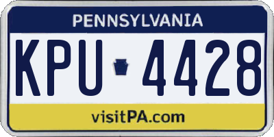 PA license plate KPU4428