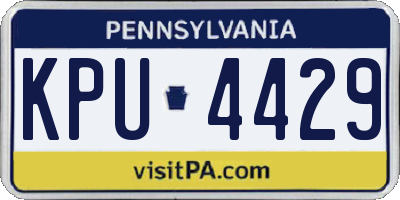 PA license plate KPU4429