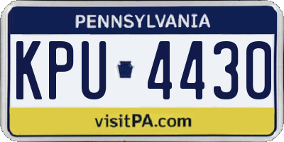PA license plate KPU4430