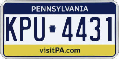 PA license plate KPU4431