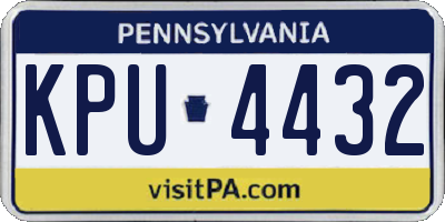 PA license plate KPU4432