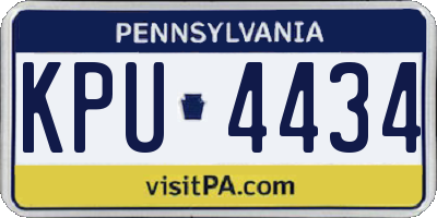PA license plate KPU4434