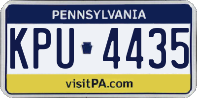 PA license plate KPU4435