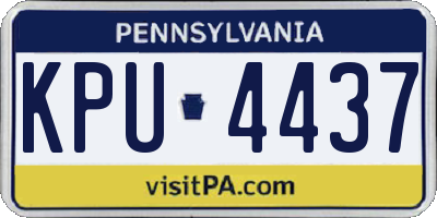 PA license plate KPU4437