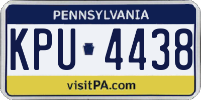 PA license plate KPU4438