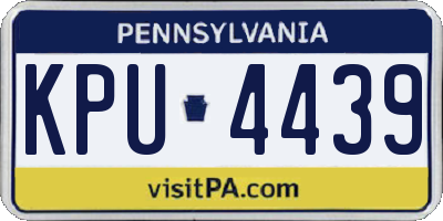 PA license plate KPU4439