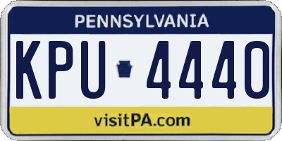 PA license plate KPU4440