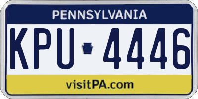 PA license plate KPU4446