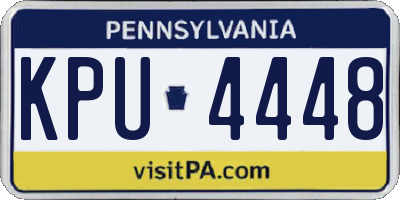 PA license plate KPU4448