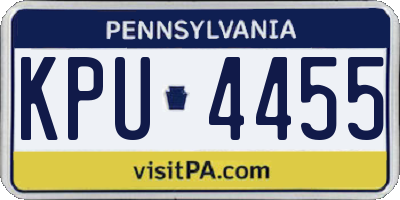 PA license plate KPU4455