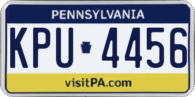 PA license plate KPU4456