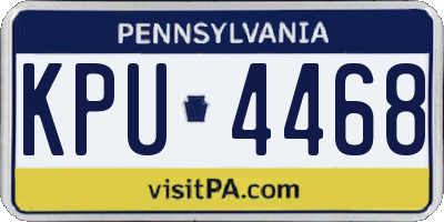 PA license plate KPU4468