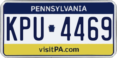 PA license plate KPU4469