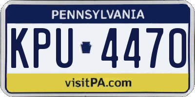 PA license plate KPU4470